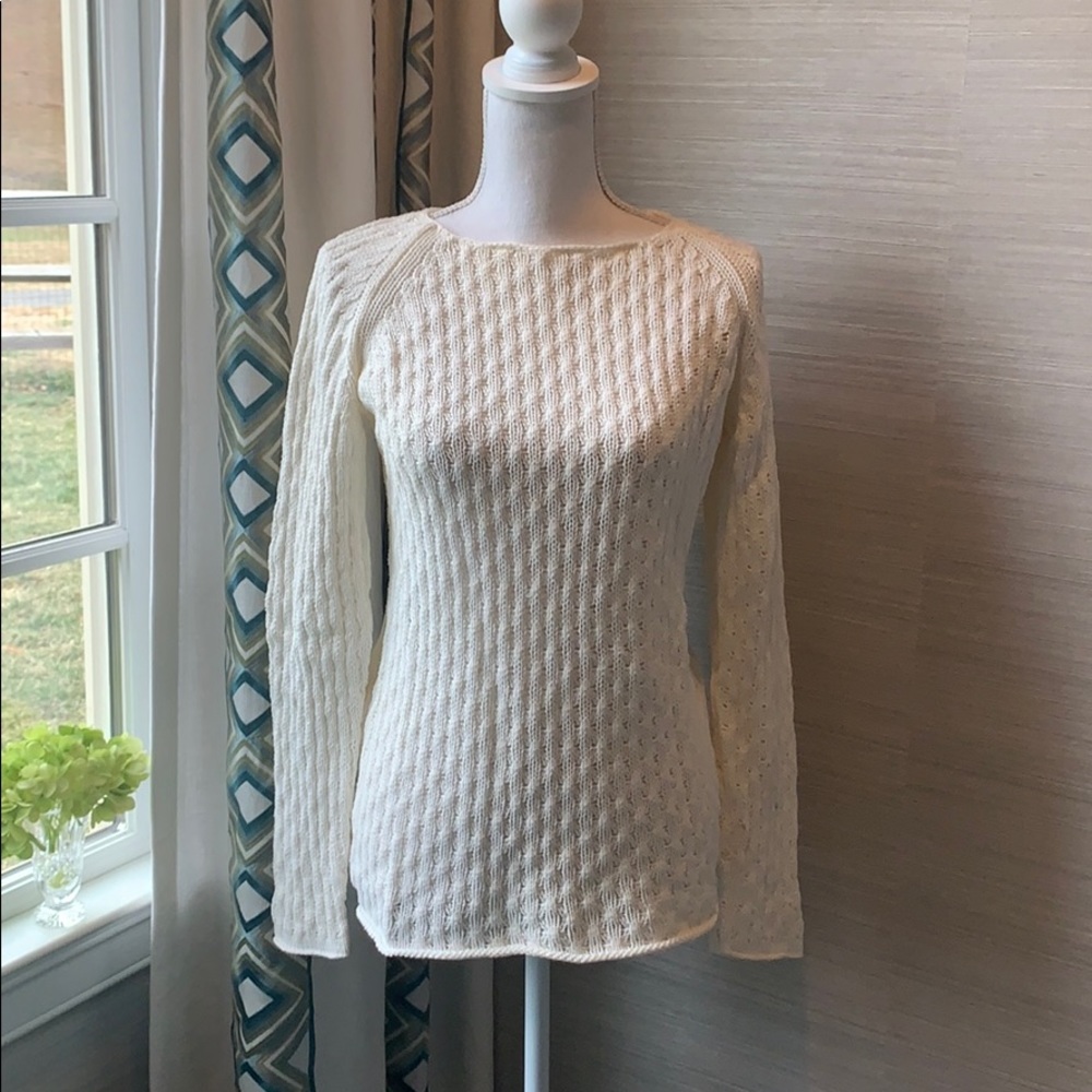 A Pea in the Pod ivory knit maternity sweater